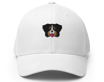 Bernese mountain dog hat, berner structured hat, berner gifts, bernese mountain dog gifts.