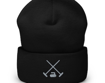 Berretto da baseball Curling Legend / Berretto con risvolto ricamato divertente per sport invernali / Regalo per appassionati di sport - Italia