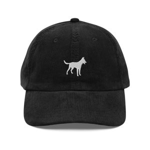 Corduroy belgian malinois hat, embroidered corduroy unisex hat, belgian malinois gifts, design 2.