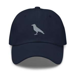 Crow hat, crow hats for men, for women, embroidered unisex baseball hat, crow lover gifts, design 1.
