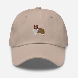 Sheltie hat, embroidered unisex hat, sheltland sheepdog hat, sheltie mom hat, sheltie dad hat, sheltie gifts.