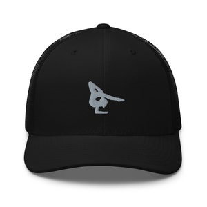 Gymnastics trucker hat, gymnast hat, embroidered hat, gymnastics gift, for team coach.