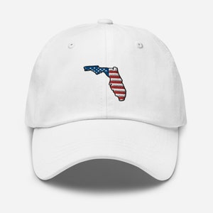 Florida-hoed, geborduurde hoed met Amerikaanse vlag Florida, cadeau Florida, unisex Love Florida-hoed, hoed Florida-thema.