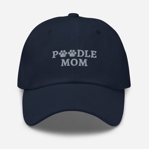 Poodle mom hat, embroidered baseball hat, poodle mom gifts, birthday gifts, Christmas gifts.