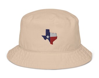Chapéu do Texas, chapéu de balde orgânico unissex bordado, presentes do Texas, chapéu do amor do Texas.
