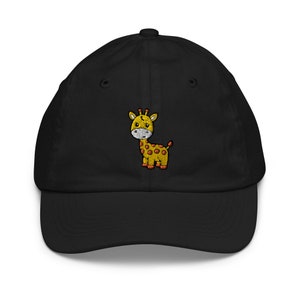 Giraffe hat for kids, kawaii giraffe hat, embroidered unisex youth cap, 2-10 year old, for boys and girls.