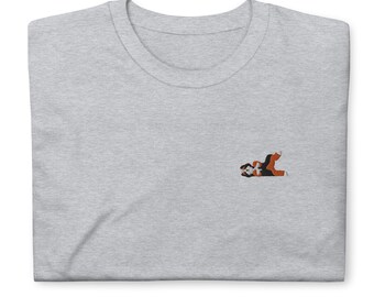 Bernedoodle Shirt, lustiges Bernedoodle Schlaf-T-Shirt, besticktes Kurzarm-Unisex-T-Shirt, Bernedoodle-Geschenke, orange Farbe.