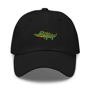 Krokodilhut, kawaii Krokodilhut, bestickte unisex Baseballmütze, für Erwachsene, Alligator Krokodilmütze.