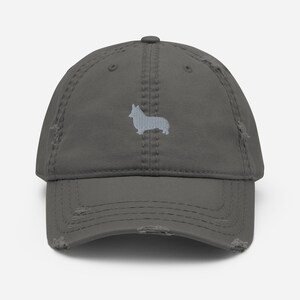 Cardigan welsh corgi hat, embroidered unisex Distressed Dad Hat, Cardigan welsh corgi gift.