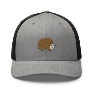 Hedgehog Trucker hat, hedgehog hat adult, embroidered unisex Hat, hedgehog gifts for hedgehog lovers, new trucker hat designs.