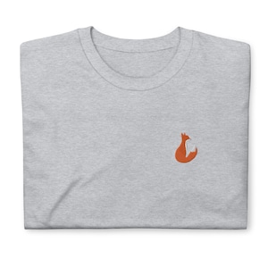 Fox shirt, embroidered Short-Sleeve Unisex T-Shirt, Fox gifts, design 2.