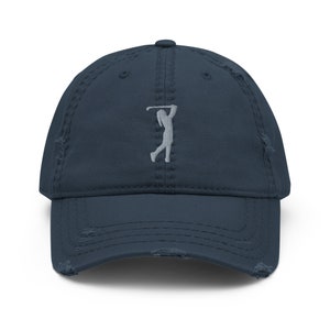 Golf hat, embroidered distressed hat, golf gift for women, golf player cap, birthday gift, gift for mom wife.