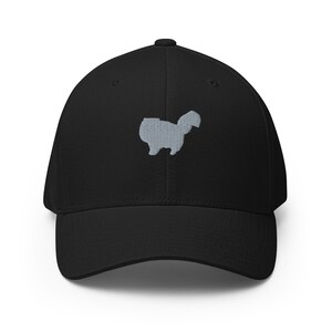 Embroidered persian cat hat, persian cat cap, persian cat gift for women and men, unisex structured hat.