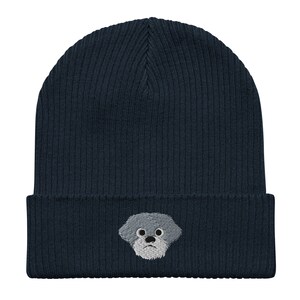 Schnoodle beanie, Embroidered Unisex 100% organic Cotton Ribbed Beanie, for kids and adults, Schnoodle Gifts.