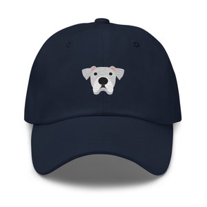 Chapéu Dogo Argentino, boné de beisebol unissex colorido, presentes Dogo Argentino, design de rosto Dogo Argentino 1.
