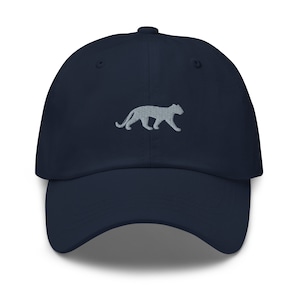 Panther hat, panther hats for men, for women, embroidered unisex baseball hat, panther gifts, design 1.