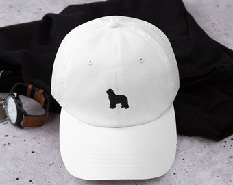 Black Newfoundland dog hat, embroidered unisex hat, Newfoundland dog gift, Newfoundland dog mom dad hat.