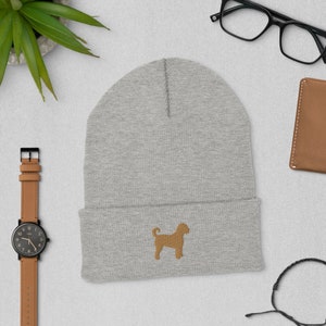 Goldendoodle beanie, embroidered goldendoodle beanie, unisex beanie, goldendoodle gifts.