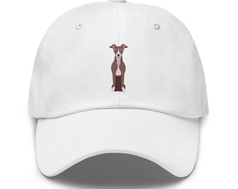 Italian greyhound hat, embroidered unisex baseball hat, Italian greyhound gifts, Italian greyhound dog mom dad hat.