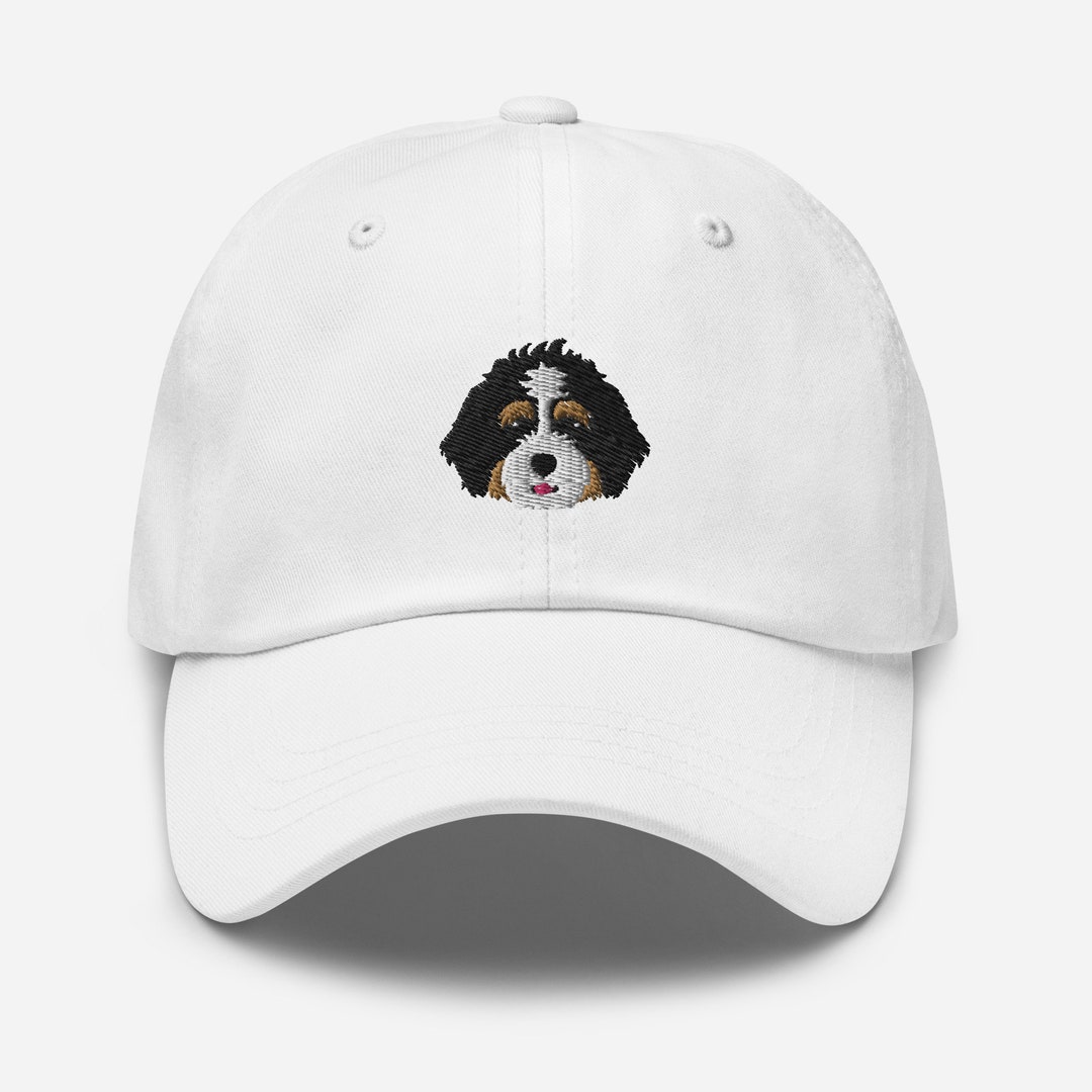 Tri-color Bernedoodle hat, embroidered bernedoodle hat, bernedoodle gift, unisex dad hat, birthday Christmas gift.