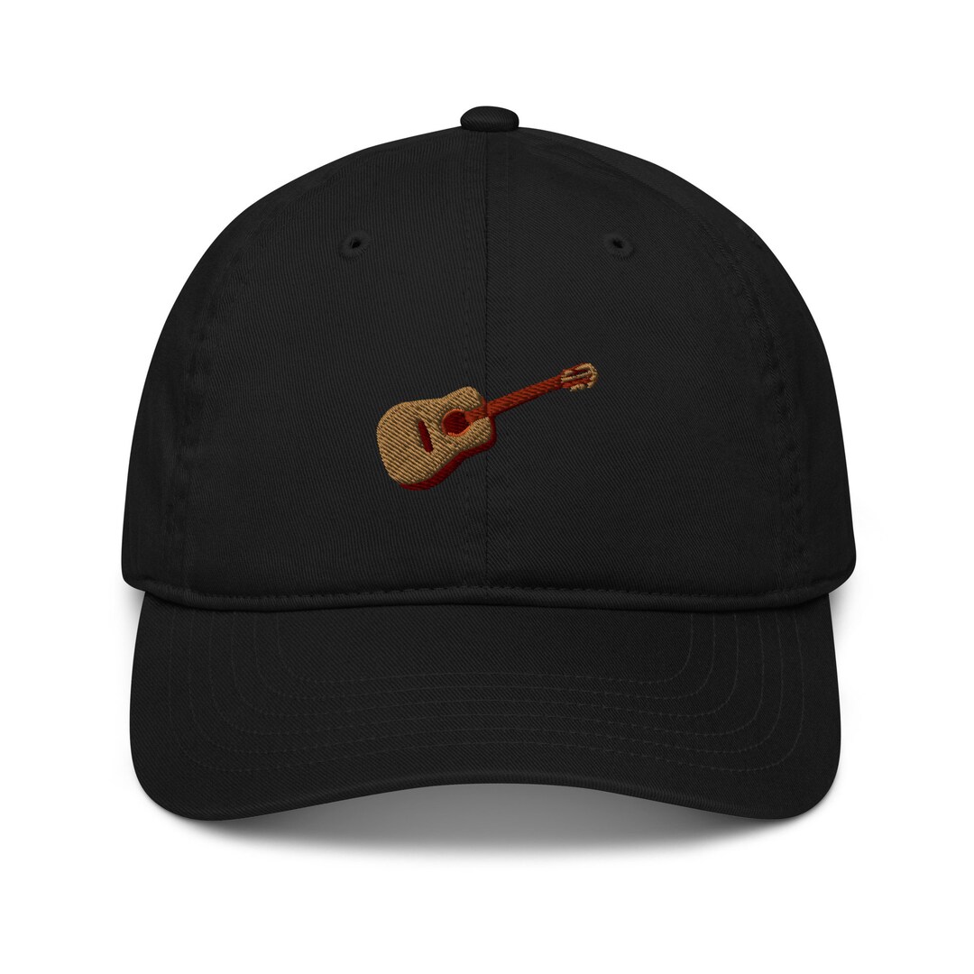 Guitar Hat, Embroidered Guitar Organic Dad Hat, Guitar Player Hat, Guitar Player Gift. Etsy