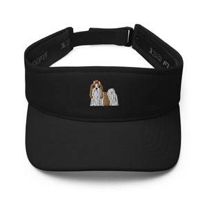 Shih tzu hat, embroidered unisex visor hat, cute kawaii shih tzu hat, shih tzu whole body, shih tzu gift.