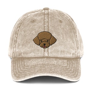 Poodle hat, embroidered poodle vintage hat, poodle gift, poodle mom, poodle dad hat, birthday, Christmas gift.