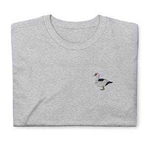 Muscovy Duck shirt, embroidered Short-Sleeve Unisex T-Shirt, Duck shirt, Muscovy Duck gifts.