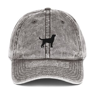 Black Labrador retriever hat, black lab hat, design 3, lab mom hat , lab dad hat, unisex vintage hat.