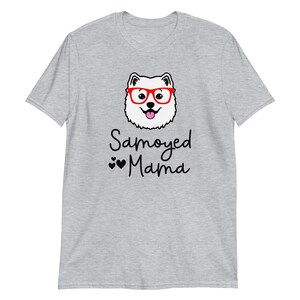 Custom samoyed mama shirt, Short-Sleeve Unisex T-Shirt, glasses nerdy samoyed shirt, custom samoyed shirt, samoyed gifts.