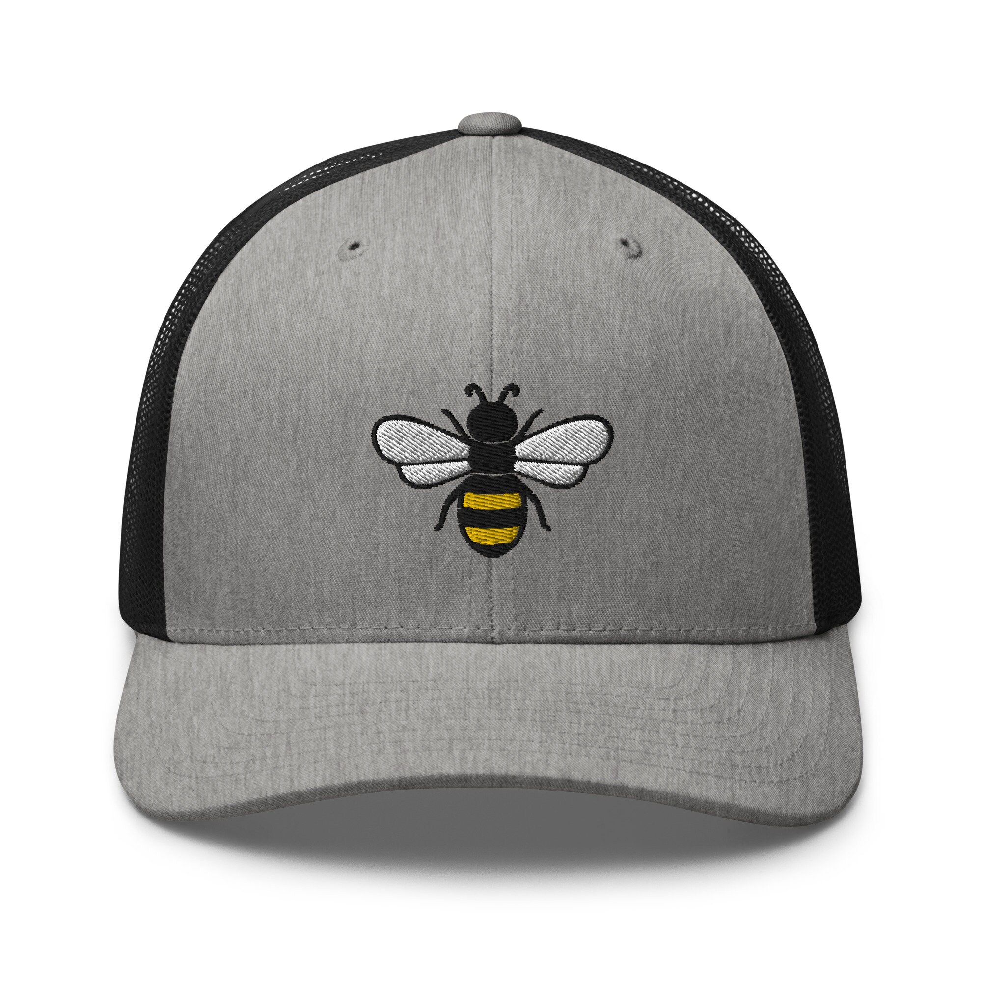 hand Painted Ooak Colorful Bee Trucker Hat Bee Happy Mesh Trucker Hat – Bee Happy Today main image 3