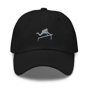 Hurdler hat, hurdle game hat, embroidered unisex baseball hat, hurdler cap, hurdler gifts.