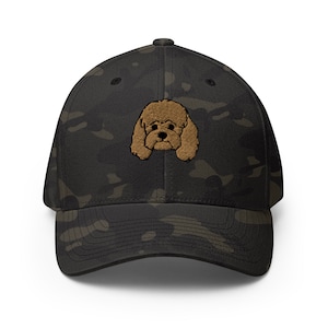 Cavapoo hat, XL and S, embroidered unisex structured hat, with stretch band, cavapoo gift, cavapoo dog mom dad hat, cavapoo gifts.