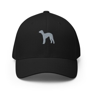 Bedlington terrier hat, embroidered bedlington terrier hat, bedlington terrier gift, unisex structured hat.