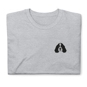 Springer Spaniel shirt, embroidered Short-Sleeve Unisex T-Shirt, Springer Spaniel gifts.