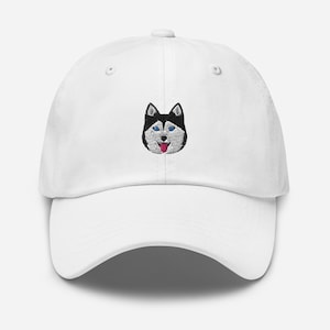 Husky hat, embroidered unisex hat, Siberian husky gifts, siberian husky mom dad hat, birthday gift, Christmas gift.