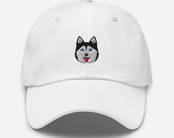 Husky hat, embroidered unisex hat, Siberian husky gifts, siberian husky mom dad hat, birthday gift, Christmas gift.