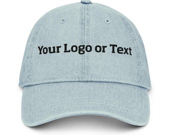 Custom denim hat, personalized embroidered hat, personalized gifts, mothers day, fathers day, Christmas gifts.