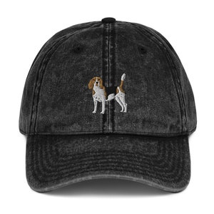 Beagle Mütze, gestickte Unisex Vintage Mütze, Beagle Mützen für Männer, Beagle Mama Hut, Beagle Papa Hut, Beagle Geschenke, Design 2.