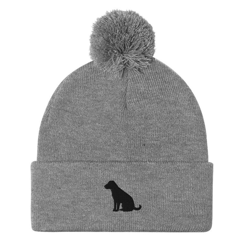 Black Labrador Retriever Beanie, Lab Hat, Design 2, Lab Sitting, Lab ...