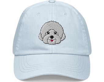 Coton de tulear hat, embroidered unisex Pastel baseball hat, coton de tulear gifts, birthday, Christmas gifts, shipping from EU.