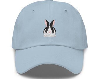 Dutch Rabbit Hat, Full Color Embroidered Unisex Baseball Hat, for