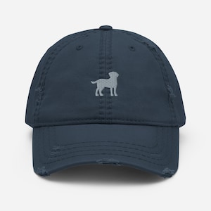 Labrador hat, embroidered labrador hat, labrador retriever hat, unisex Distressed Dad Hat, labrador gift.