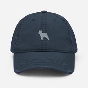 Brüsseler Griffon Hut, gestickter Unisex Distressed Dad Hut, Brüssel Griffon Geschenke, Hund Mama Papa Hut.