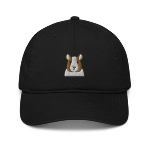 Gorro de conejillo de indias, gorro de conejillo de indias para humano, gorro de papá orgánico unisex bordado, regalos de conejillo de indias para los amantes de los conejillos de indias.