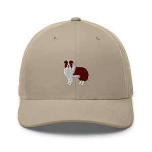 Border collie trucker hat, embroidered unisex hat, border collie mom hat, border collie dad hat, border collie gifts.