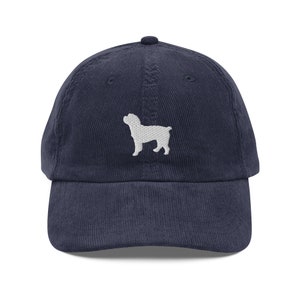 Cockapoo corduroy hat, embroidered unisex Hat, cockapoo gift for cockapoo mom and dad.