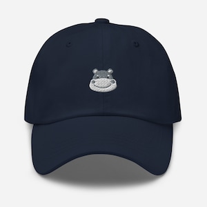 Hippo hat, Hippopotamus hat, embroidered hippo hat, funny hippo baseball cap, hippo gift.