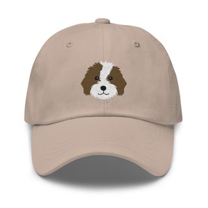 Bernedoodle Hut, vollfarbig bestickter brauner Bernedoodle Hut, Unisex Baseball Hut, Bernedoodle Geschenke, für Erwachsene.