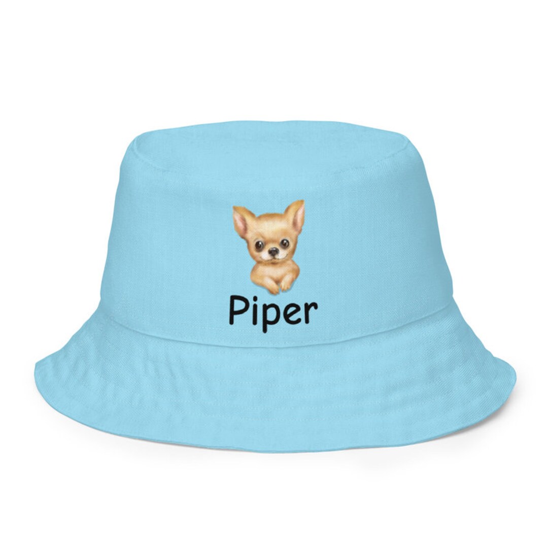 Custom Chihuahua Bucket Hat, Printed Reversible Bucket Hat